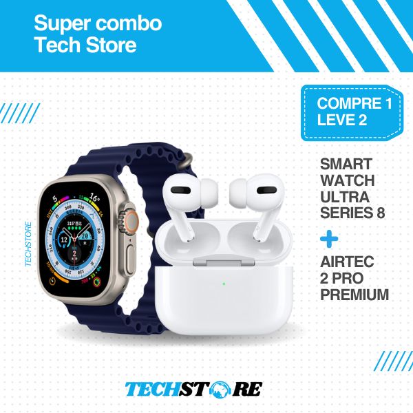 Combo AirTec Pro 2 + Smartwatch Iwo Ultra Compre 1 e Leve 2
