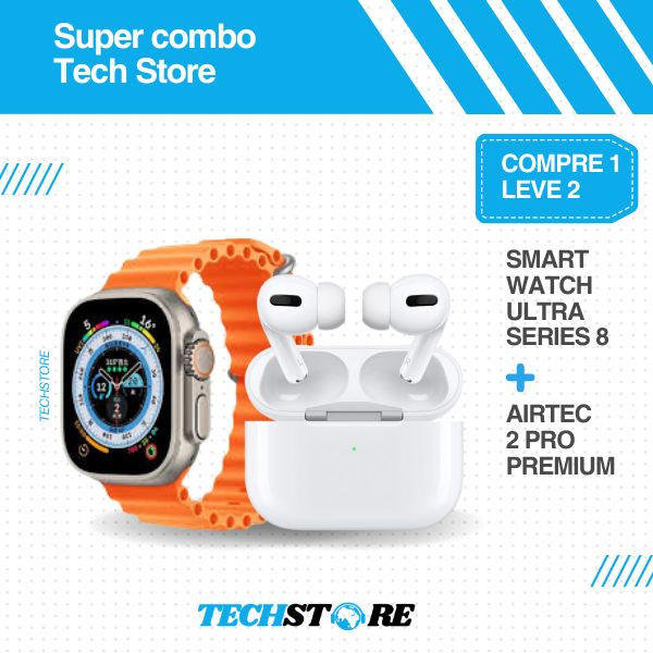 Combo AirTec Pro 2 + Smartwatch Iwo Ultra Compre 1 e Leve 2